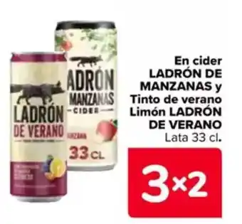 Carrefour LADRÓN DE ADRON MANZANAS Y MANZANAS LADRON-CIDER DE VERANO En cider oferta