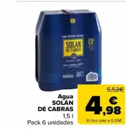 Carrefour SOLÁN DE CABRAS Agua oferta