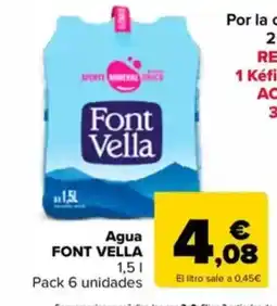 Carrefour FONT VELLA Agua oferta