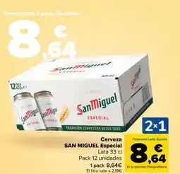 Carrefour SAN MIGUEL Cerveza Especial oferta