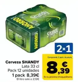 Carrefour SHANDY Cerveza oferta
