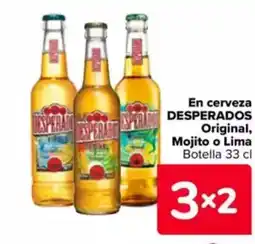 Carrefour DESPERADOS En cerveza Original, Mojito o Lima oferta