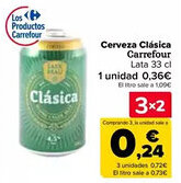 Carrefour Cerveza Clásica Carrefour oferta