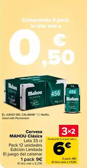 Carrefour MAHOU Cerveza Clásica oferta