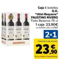 Carrefour FAUSTINO RIVERO Caja 6 botellas D.O. "Utiel-Requena" oferta