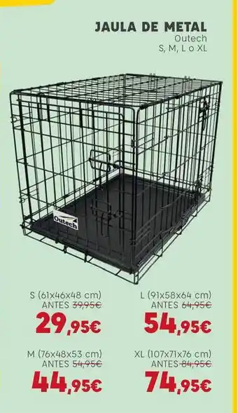 Kiwoko Jaula De Metal Outech S 61x46x48 cm oferta