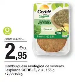 BonpreuEsclat GERBLE Hamburguesa ecològica de verdures oferta
