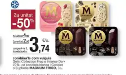 BonpreuEsclat MAGNUM FRIGO Gelat Collection Frac o Intense Dark 70%, de xocolata blanca i Cookies oferta