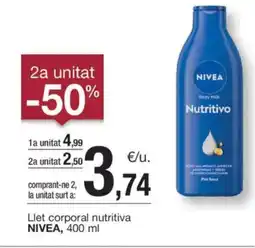 BonpreuEsclat NIVEA Llet corporal nutritiva oferta