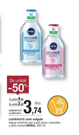 BonpreuEsclat NIVEA Aigua micel·lar per a pell seca i sensible o pell normal oferta