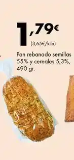 Supermercados Lupa Pan rebanado semillas 55% y cereales 5,3% oferta
