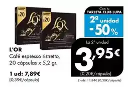 Supermercados Lupa L'or - café espresso ristretto oferta