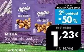 Supermercados Lupa Milka - galletas mini cookies oferta