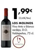 Supermercados Lupa Los molinos - vino tinto o blanco verdejo, d.o. valdepeñas oferta