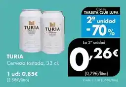 Supermercados Lupa Turia - cerveza tostada oferta