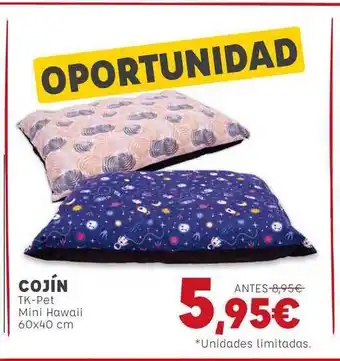Cojín Tk-pet Mini Hawaii 60x40cm