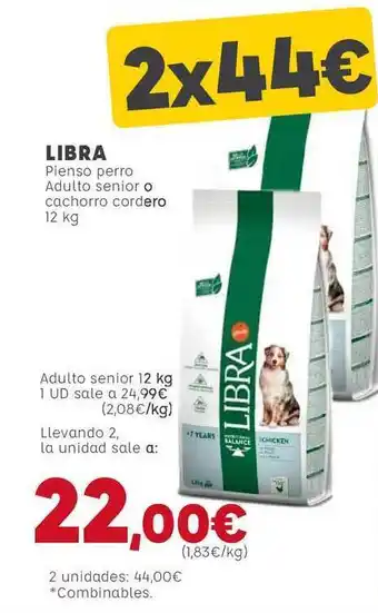 Kiwoko Libra Pienso Perro Adulto Senior O Cachorro Cordero 12kg oferta
