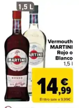 Carrefour MARTINI Vermouth Rojo o Blanco oferta