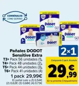 Carrefour DODOT Pañales Sensitive Extra oferta