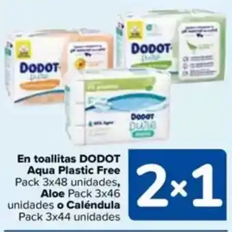 Carrefour DODOT En toallitas Aqua Plastic Free oferta