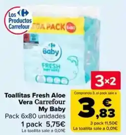 Carrefour Toallitas Fresh Aloe Vera Carrefour My Baby oferta
