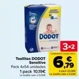 Carrefour DODOT Toallitas Sensitive oferta