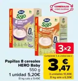 Carrefour HERO Papillas 8 cereales Baby oferta