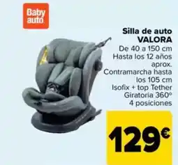 Carrefour VALORA Silla de auto oferta