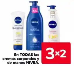 Carrefour NIVEA En todas las cremas corporales y de manos oferta