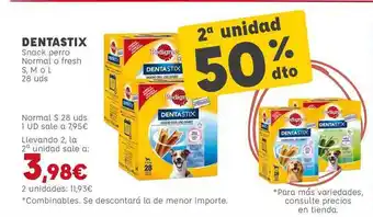 Kiwoko Dentastix Snack Perro Normal O Fresh 28 uds oferta