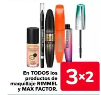 Carrefour RIMMEL y MAX FACTOR En todos los productos de maquillaje oferta