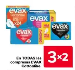 Carrefour EVAX En todas las compresas cottonlike oferta