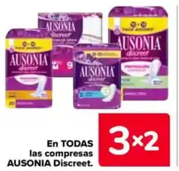 Carrefour AUSONIA En todas las compresas discreet. oferta