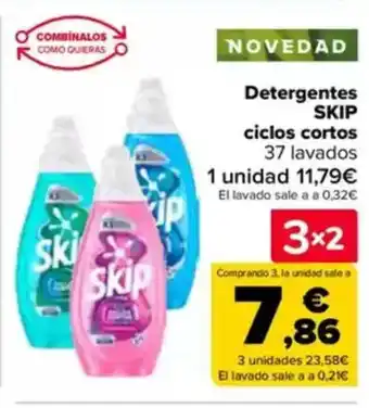 Carrefour SKIP Detergentes ciclos cortos oferta