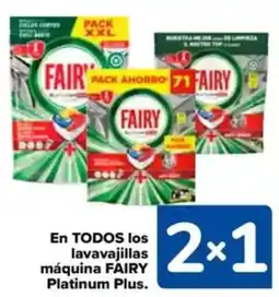 Carrefour FAIRY En todos los lavavajillas máquina platinum plus. oferta