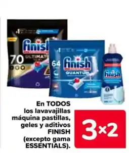Carrefour FINISH En todos los lavavajillas máquina pastillas, geles y aditivos oferta