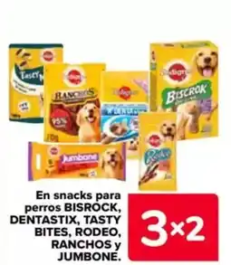 Carrefour BISROCK, DENTASTIX, TASTY BITES, RODEO, RANCHOS Y JUMBONE En snacks para perros oferta