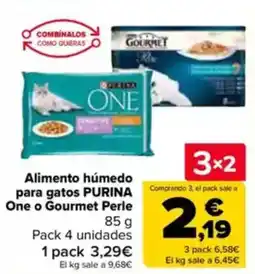 Carrefour PURINA Alimento húmedo para gatos One o Gourmet Perle oferta