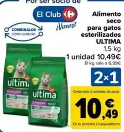 Carrefour ULTIMA Alimento seco para gatos esterilizados oferta