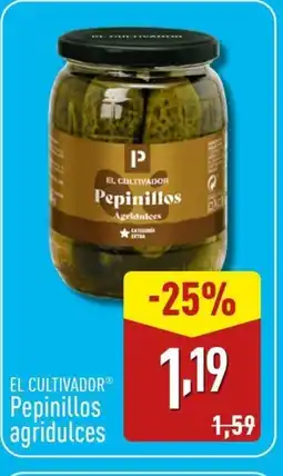ALDI EL CULTIVADOR Pepinillos agridulces oferta