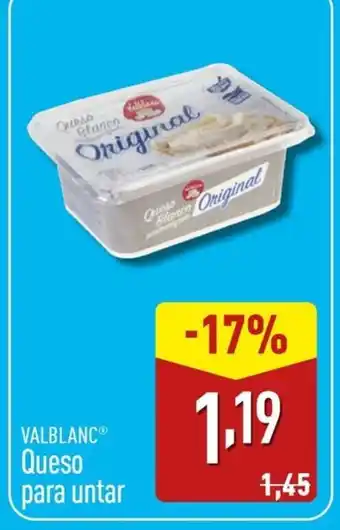 ALDI VALBLANC Queso para untar oferta