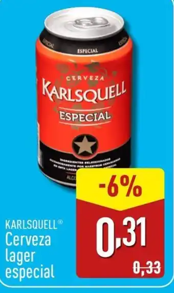 ALDI KARLSQUELL Cerveza lager especial oferta