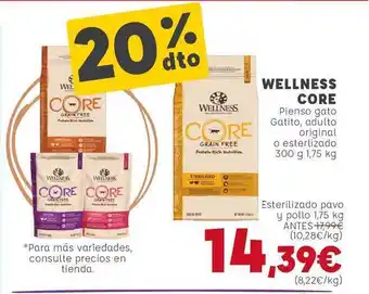Kiwoko Wellness Core 300g / 1,75kg oferta