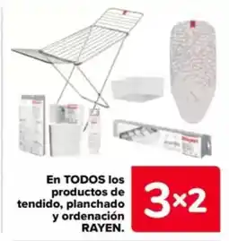 Carrefour RAYEN En todos los productos de tendido, planchado y ordenación oferta