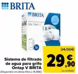Carrefour BRITA Sistema de filtrado de agua para grifo Ontap V oferta