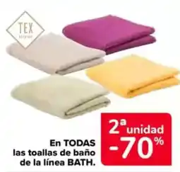 Carrefour BATH En todas las toallas de baño de la línea oferta