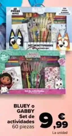 Carrefour BLUEY O GABBY Set de actividades 60 piezas oferta