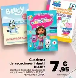 Carrefour BLUEY Cuaderno de vacaciones infantil oferta