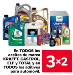 Carrefour KRAFFT, CASTROL, ELF y TOTAL En todos los aceites de marca y en todos los aditivos para automóvil. oferta
