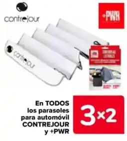 Carrefour CONTREJOUR y +PWR En todos los parasoles para automóvil oferta